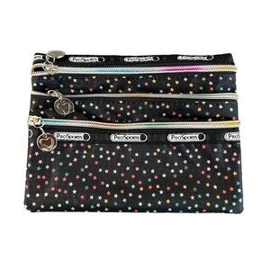 ProSports NEW Rainbow Star Print Nylon Zip Pouch – Y2K Style
